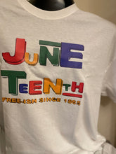 Load image into Gallery viewer, Juneteenth Tee-shirt - Colored Letters