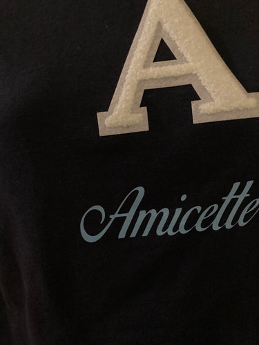 Amicette long sleeve tee-shirt with chenille letter