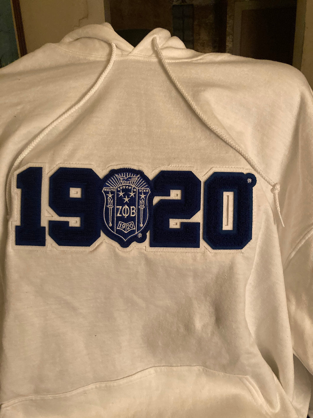 Hoodie w/Chenille  Numbers and Shield