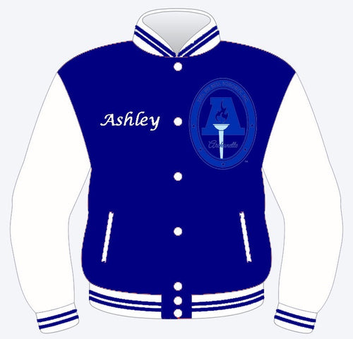 Archonette letterman jacket with logo