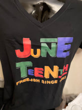 Load image into Gallery viewer, Juneteenth Tee-shirt - Colored Letters
